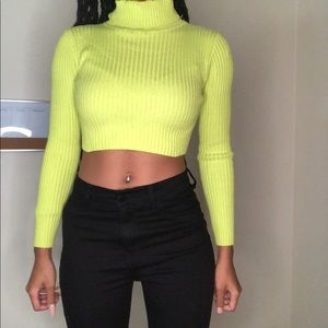 Turtle neck cropped top